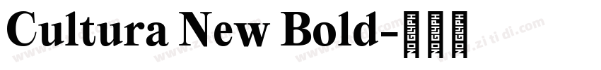 Cultura New Bold字体转换